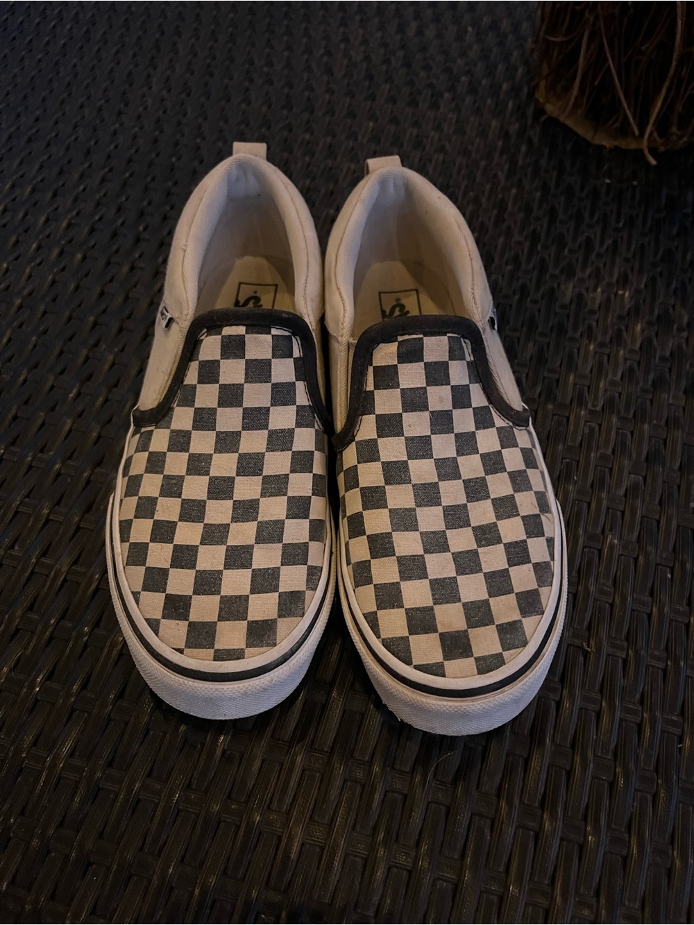 Checkered vans youth size 5
